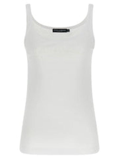Ribbed Cotton Tank Top — White