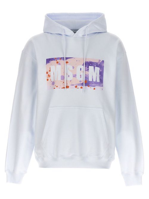 -Camo Season Box Logo Felpe Bianco-Uomo