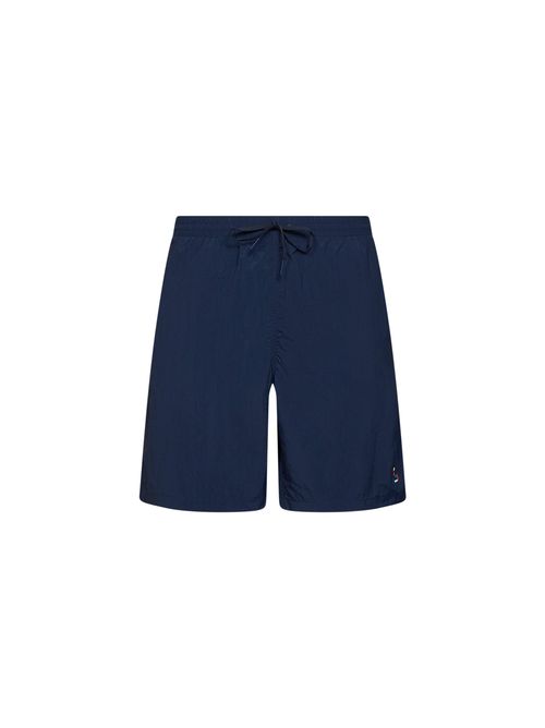 Elasticated Drawstring Swim Shorts — Navy
