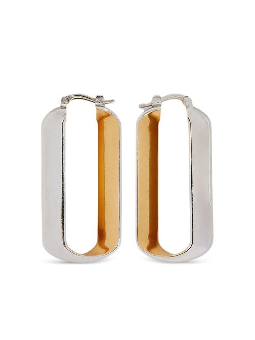 Two-tone earrings - Silver