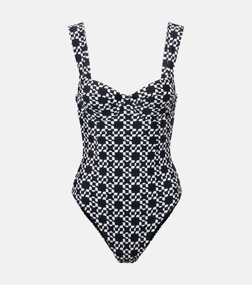 Lexi printed bustier swimsuit
