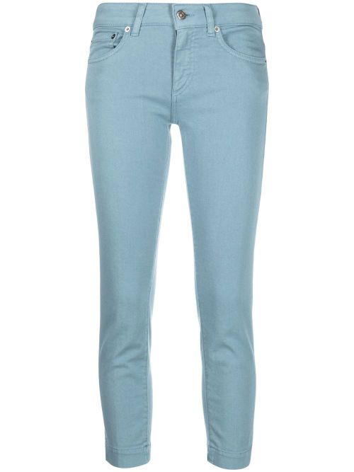 Super-skinny stretch cropped jeans - Blue
