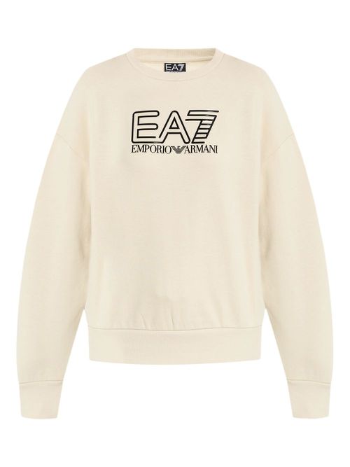 Ea7 Emporio Armani logo-print sweatshirt - Neutrals