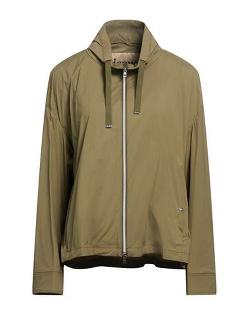 Woman Jacket Military green Size 10 Polyamide, Elastane, Cotton, Polyester