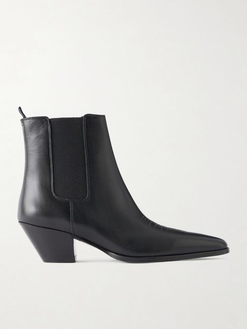 Joplin Leather Ankle Boots - Black