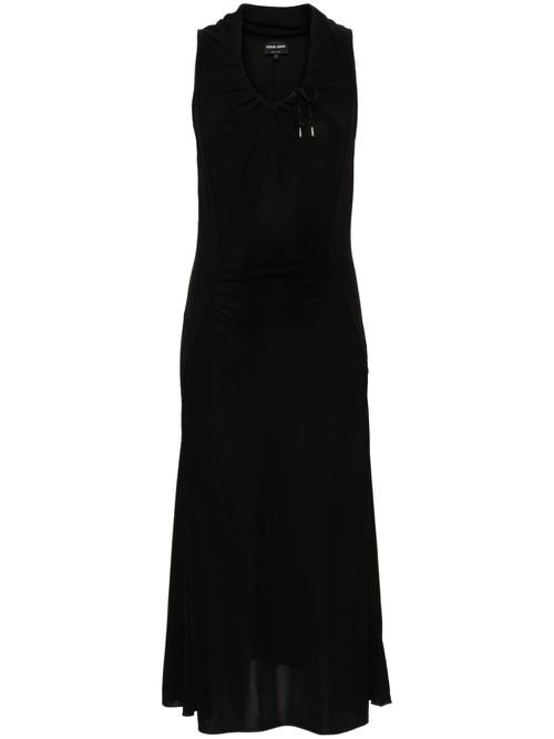 Jersey midi dress - Black