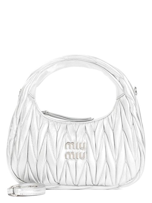 Miu Miu Women's Wander MatelassÃ© Hobo Bag in Metallic | Size UNICA | 5BC125VOOYAN88