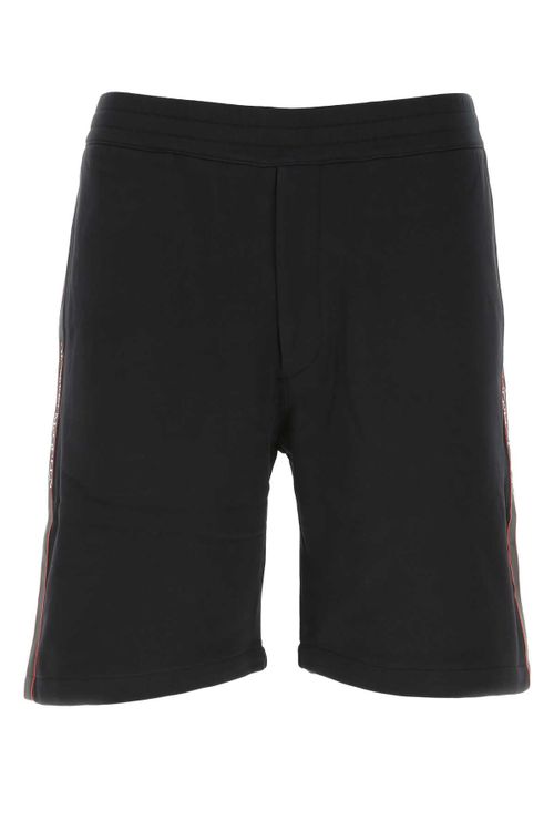 Cotton Bermuda Shorts — Black
