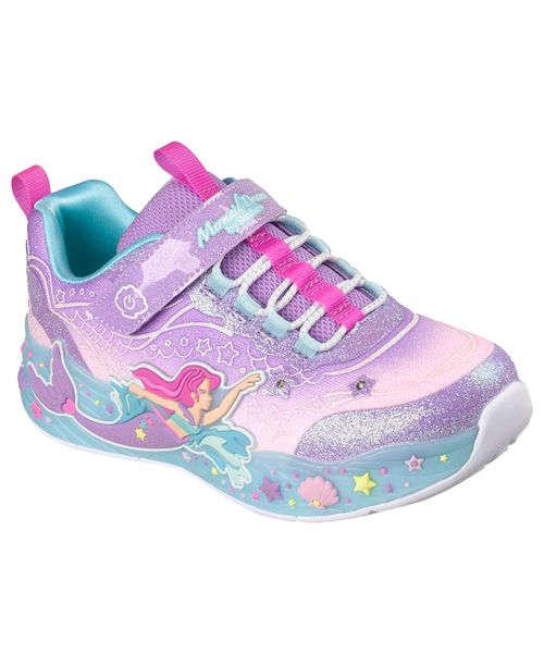 Toddler Girls S-Lights: Mermaid Dreams Light-Up Fastening Strap Casual Sneakers from Finish Line - Multi