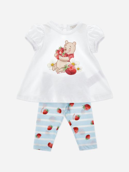 Monnalisa Baby Girls Winnie the Pooh Leggings Set in Blue - Blue