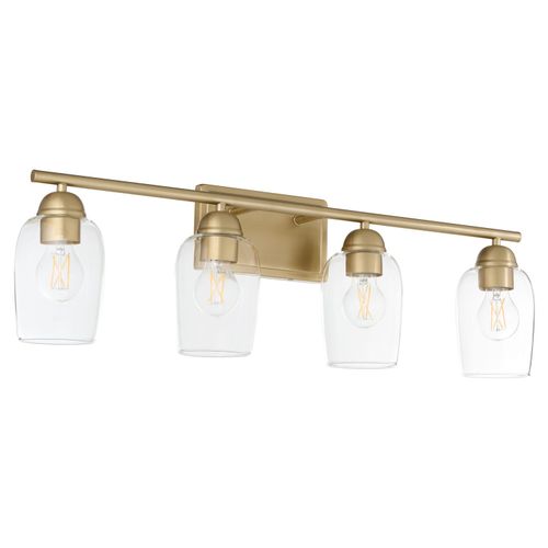Aged Brass Bathroom Vanity Light from the Wallinger Collection