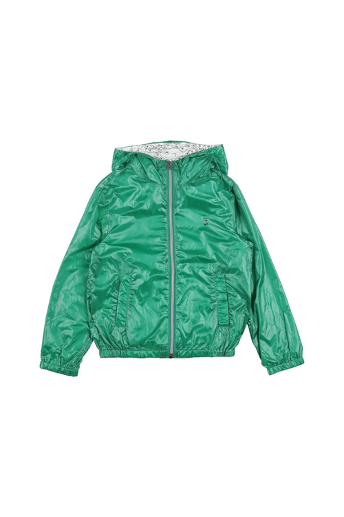 Nylon Hooded Jacket — Green
