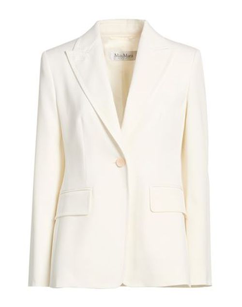 Woman Blazer Ivory Size 12 Virgin Wool