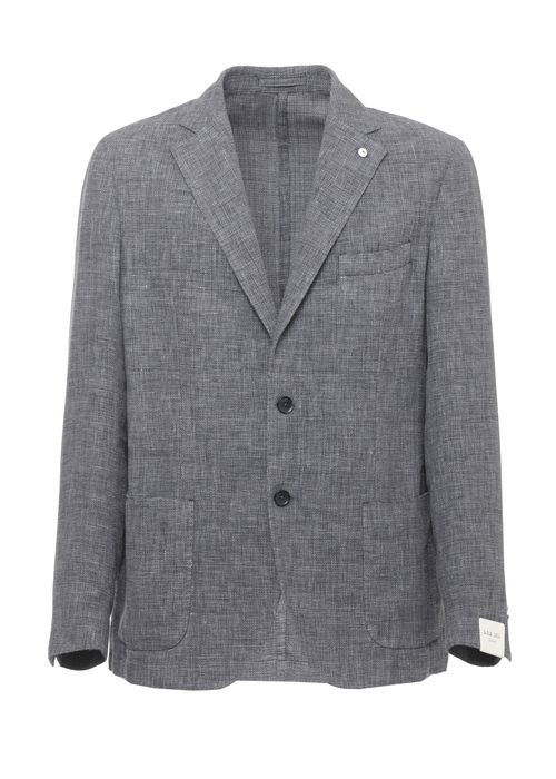 Grey Classic Lapel Blazer