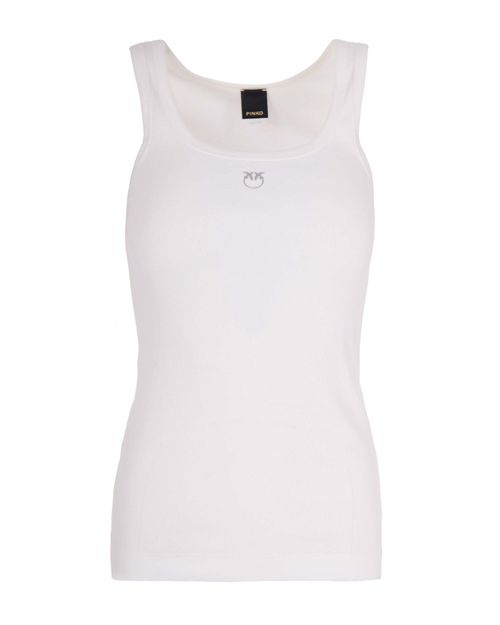 Ribbed Cotton Tank Top — White