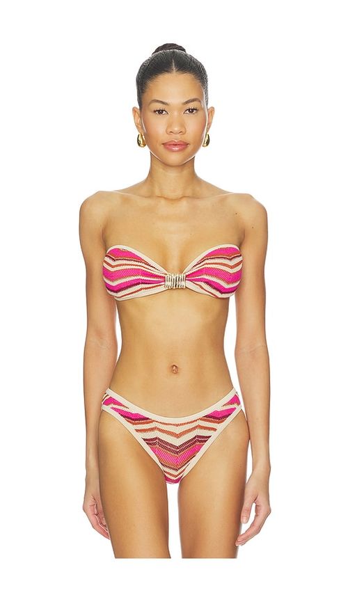 DEVON WINDSOR Samira Bikini Top in Fuchsia. - XS also in S, M