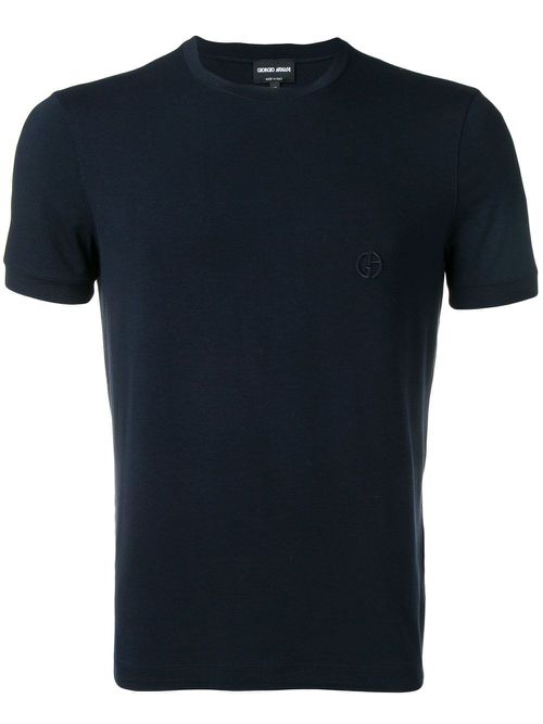 Stretch Viscose Jersey Crew Neck T-Shirt