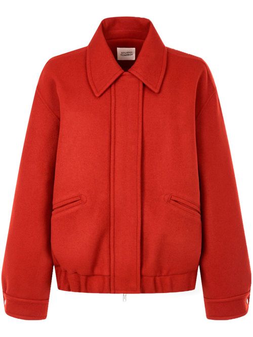 Wool bomber jacket - Red