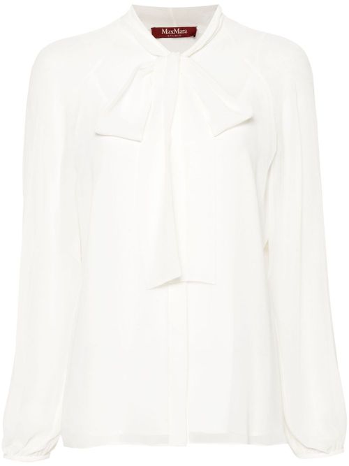 Fascino pussy-bow collar blouse - Neutrals