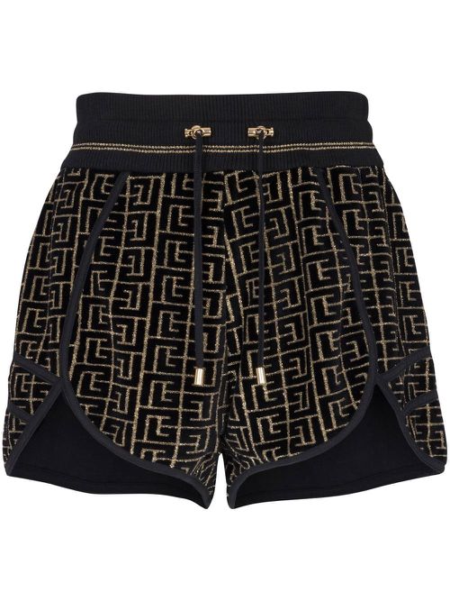 Monogram running shorts - Black