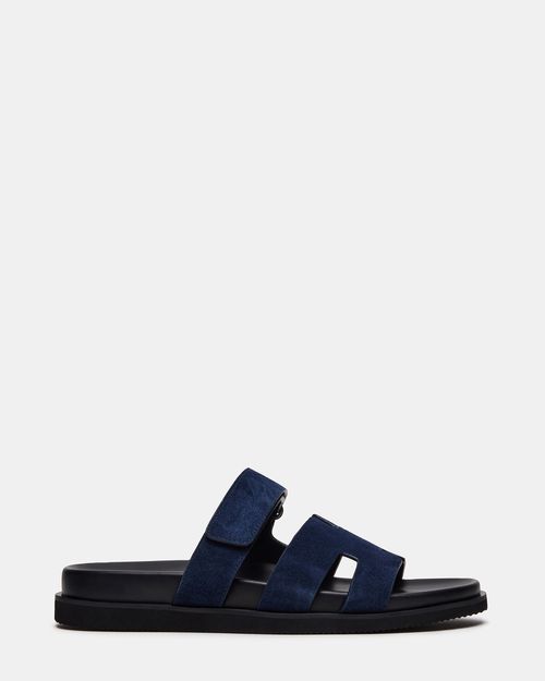 Steve Madden Men's Maiven Slide Sandals - Navy Suede