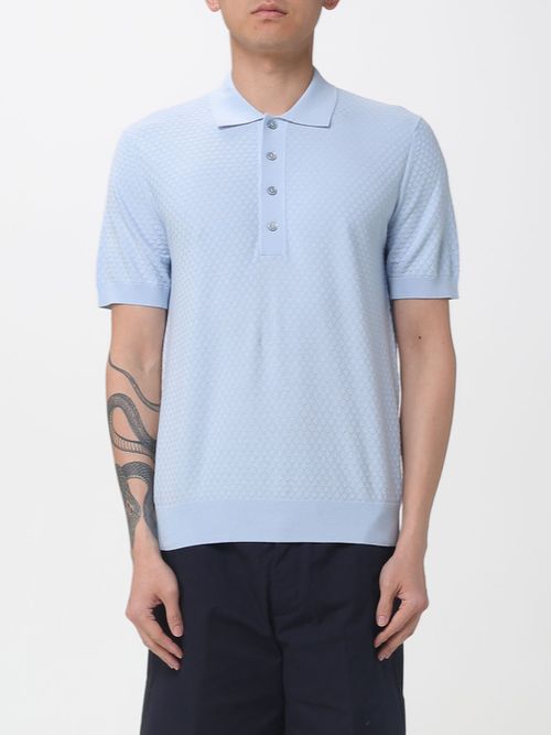 Polo Shirt Men color Gnawed Blue