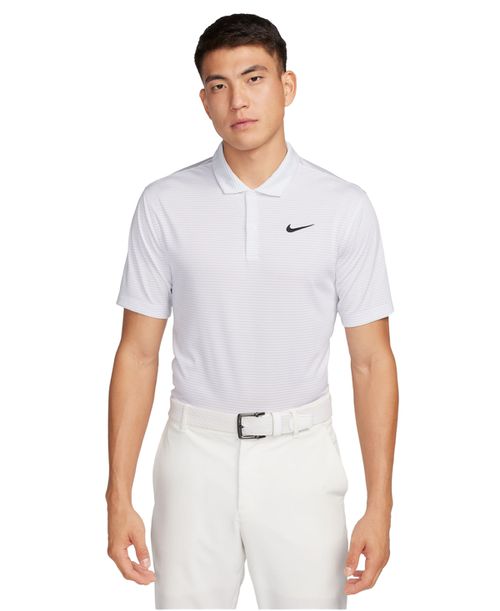 Men's Relaxed Fit Core Dri-fit Short Sleeve Golf Polo Shirt - White/pure Platinum/black