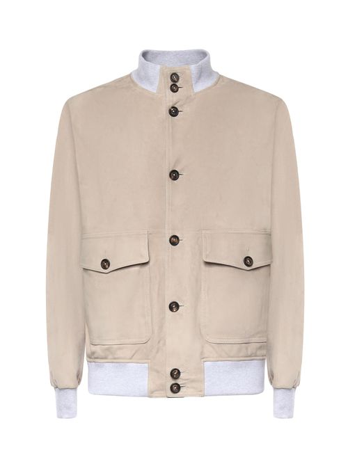 Suede Bomber Jacket
