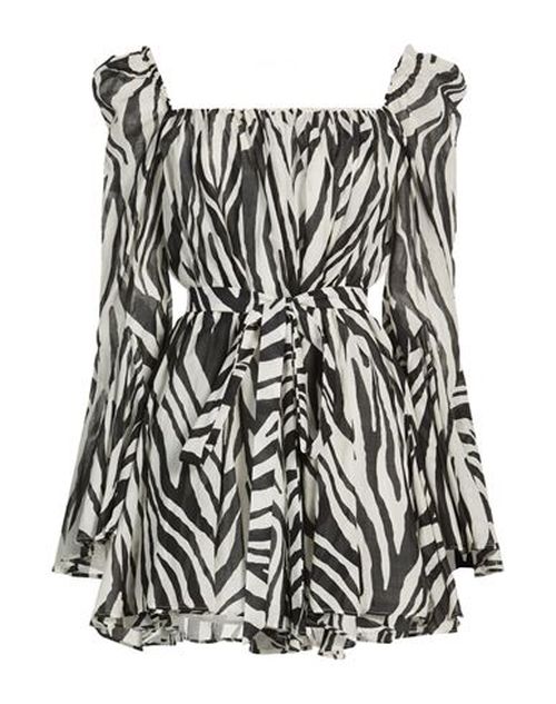 Woman Mini dress White Size 2 Cotton