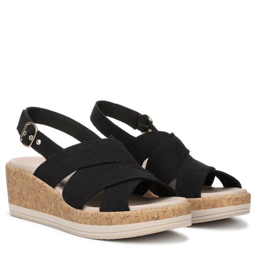 Women's Rye Slingback Wedge Sandals (Black Fabric)
