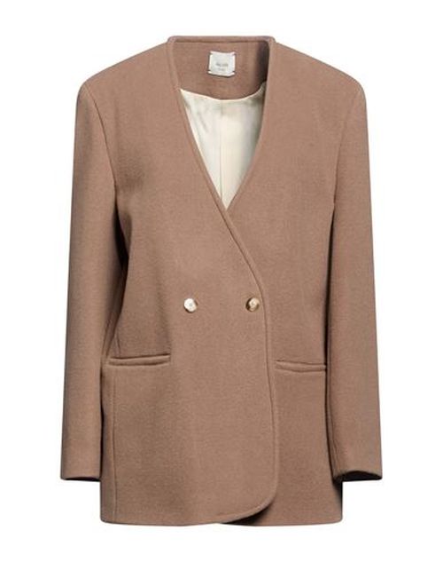 Chocolat Woman Coat Taupe Size 2 Virgin Wool