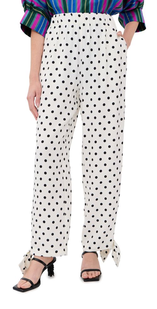 Coco Pants White Big Dots