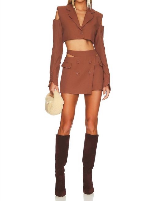 Alysa Mini Skirt In Brown