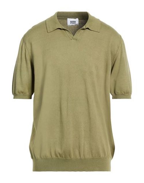 Man Sweater Sage green Size 48 Cotton