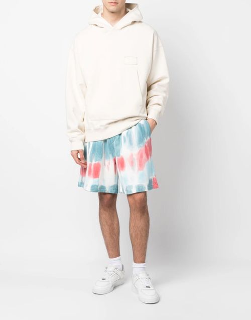 Tie-Dye Distressed Relax Fit Shorts — Multicolor