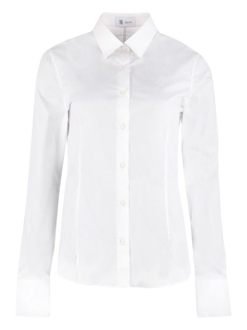 Cotton-blend shirt - White