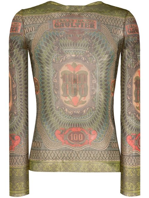 Billet de Banque sheer top - Green