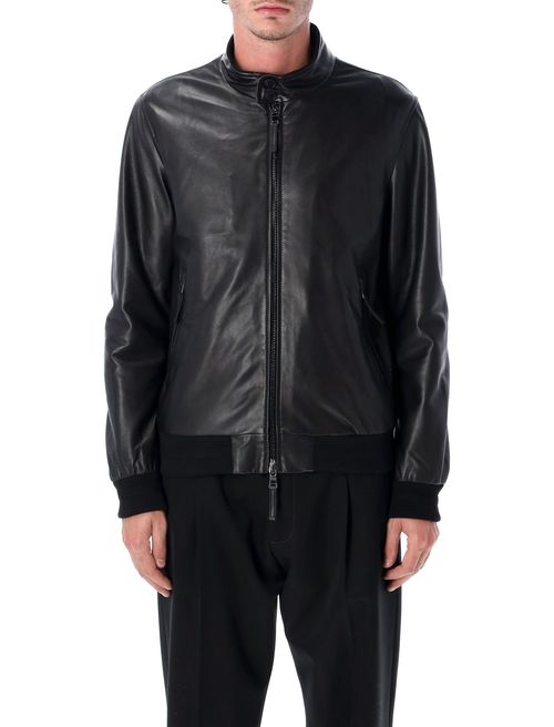 Zip-up Leather Jacket