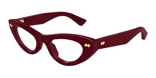 Bottega Veneta BV1354O 004 Women’s Eyeglasses Burgundy Size 49 - Blue Light Block Available