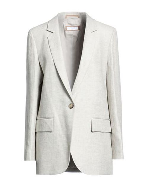 Easy Woman Blazer Grey Size 6 Linen