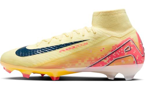 Nike Mercurial Superfly 10 Elite Kylian Mbappé FG High-Top Soccer Cleats (FQ8692-800, Light Laser Orange/Armory Navy)