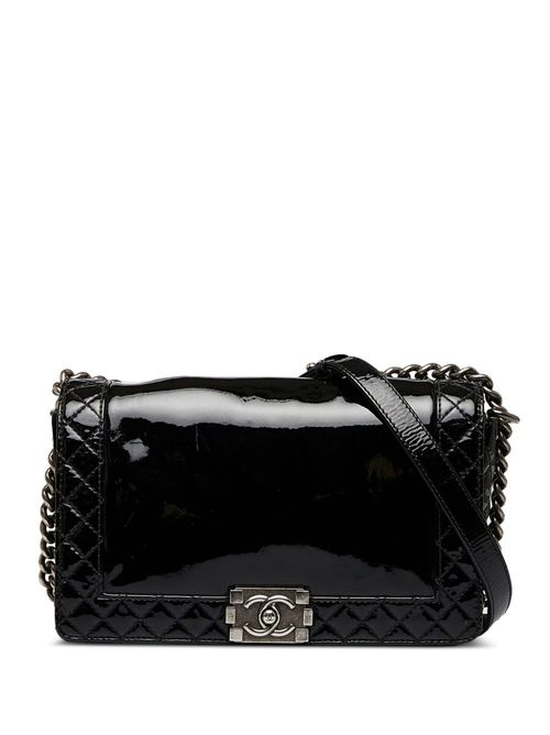2013-2014 medium Reverso Boy Chanel shoulder bag - Black