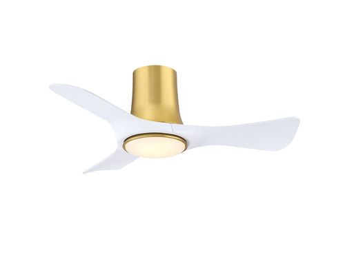 Brushed Satin Brass 36" Ceiling Fan from the Corke 36 Collection
