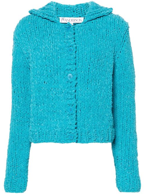 Chunky-knit cardigan - Blue