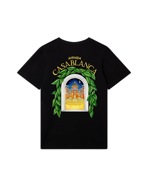 Casablanca Avenida Short Sleeve T-Shirt in Black