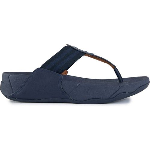 Fitflop Womens Walkstar Wedge Sandals - Blue Textile
