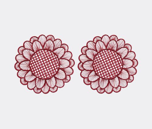 'symi' Placemat, Set Of Two, Burgundy