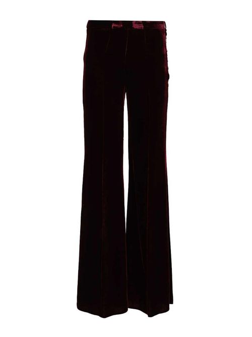 Smooth Velvet Flared Trousers