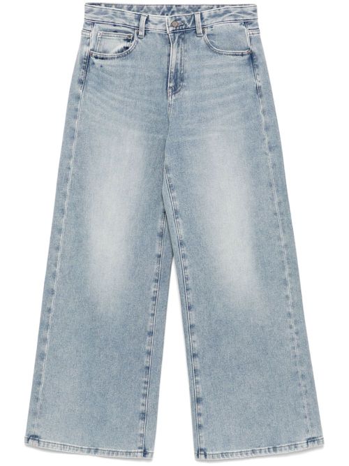 Washed wide leg jeans - Blue