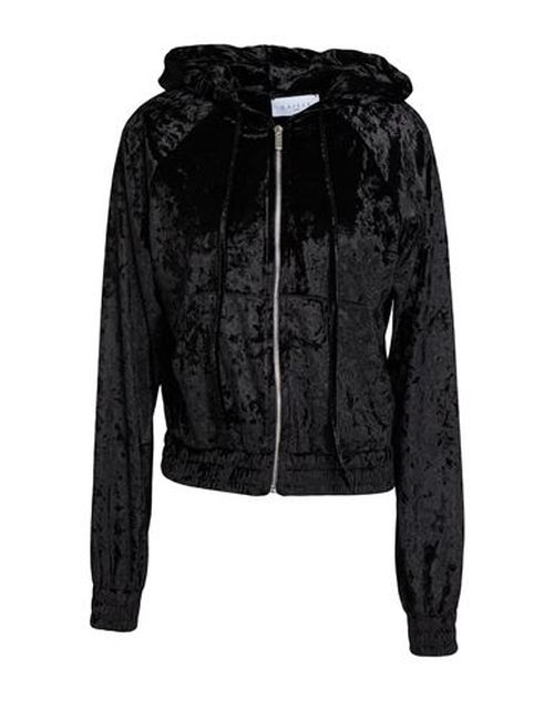 Woman Sweatshirt Black Size 2 Polyester, Elastane